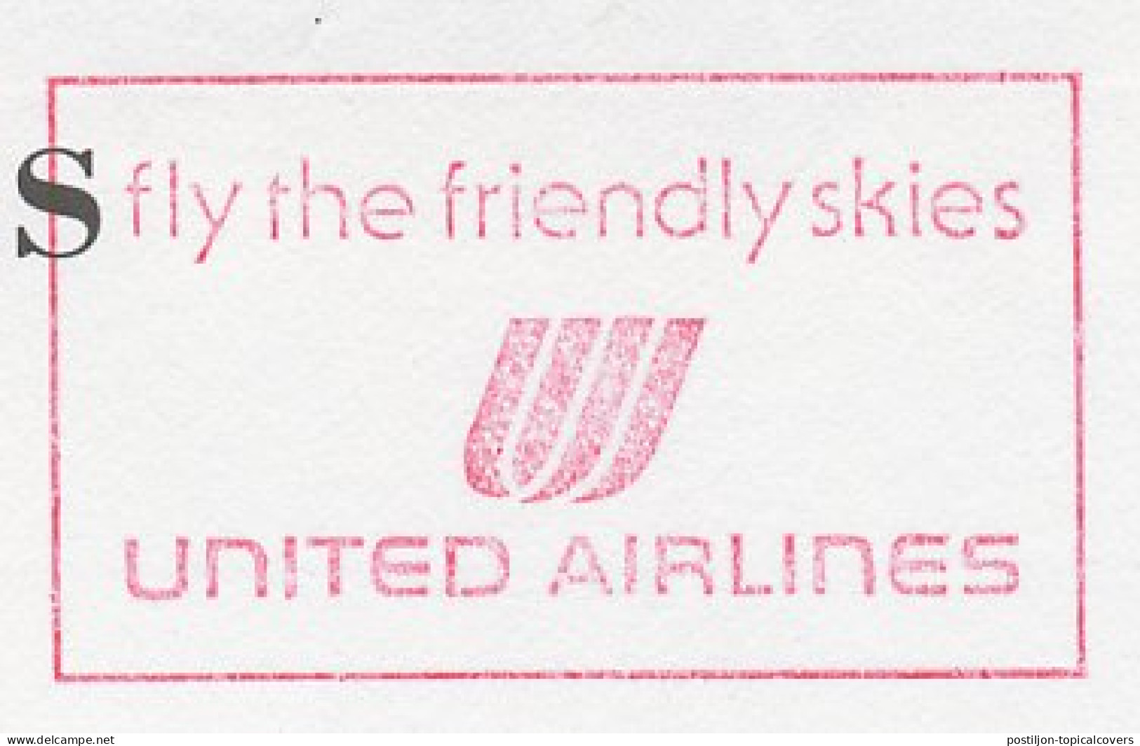 Meter Top Cut Netherlands 1994 United Airlines - Airplanes