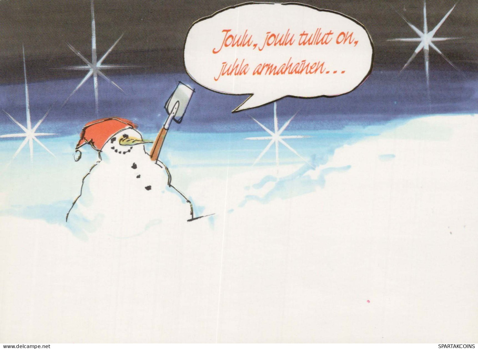 Buon Anno Natale PUPAZZO Vintage Cartolina CPSM #PAZ838.IT - Neujahr
