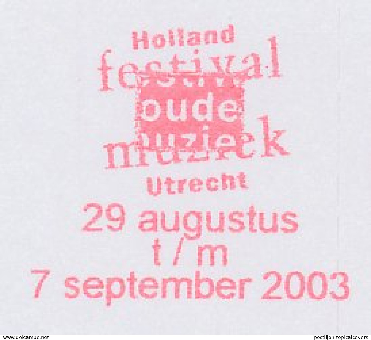 Meter Proof / Test Strip FRAMA Supplier Netherlands Music Festival - Old Music - ( Ede ) - Music