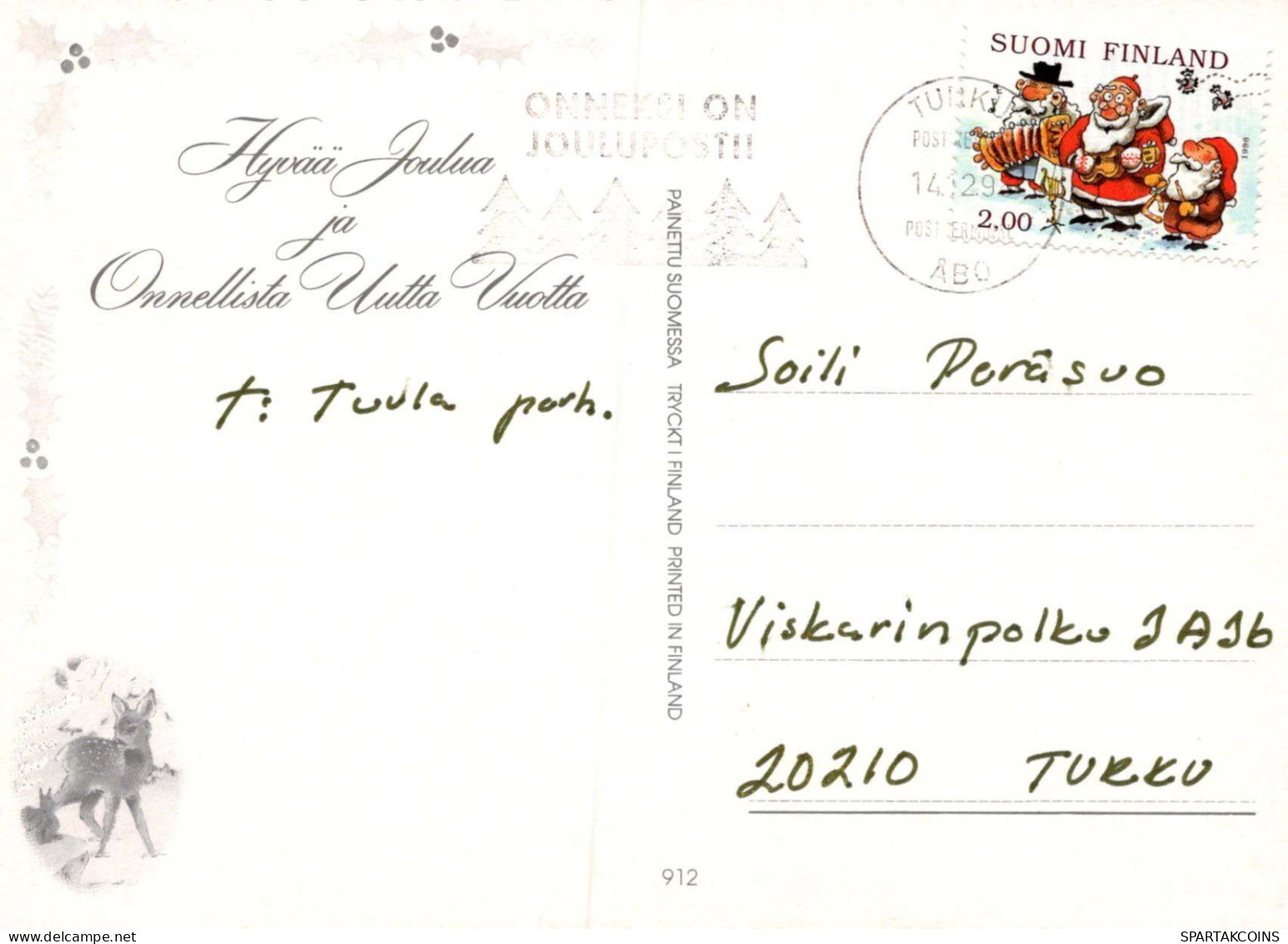 Buon Anno Natale CONIGLIO Vintage Cartolina CPSM #PAV053.IT - Neujahr