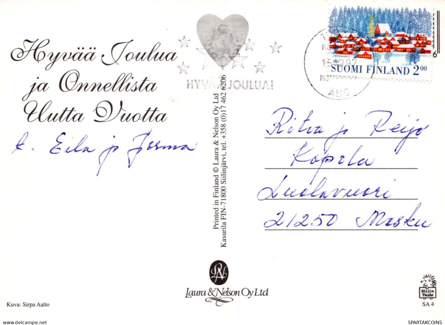 Buon Anno Natale BAMBINO Vintage Cartolina CPSM #PAU176.IT - New Year
