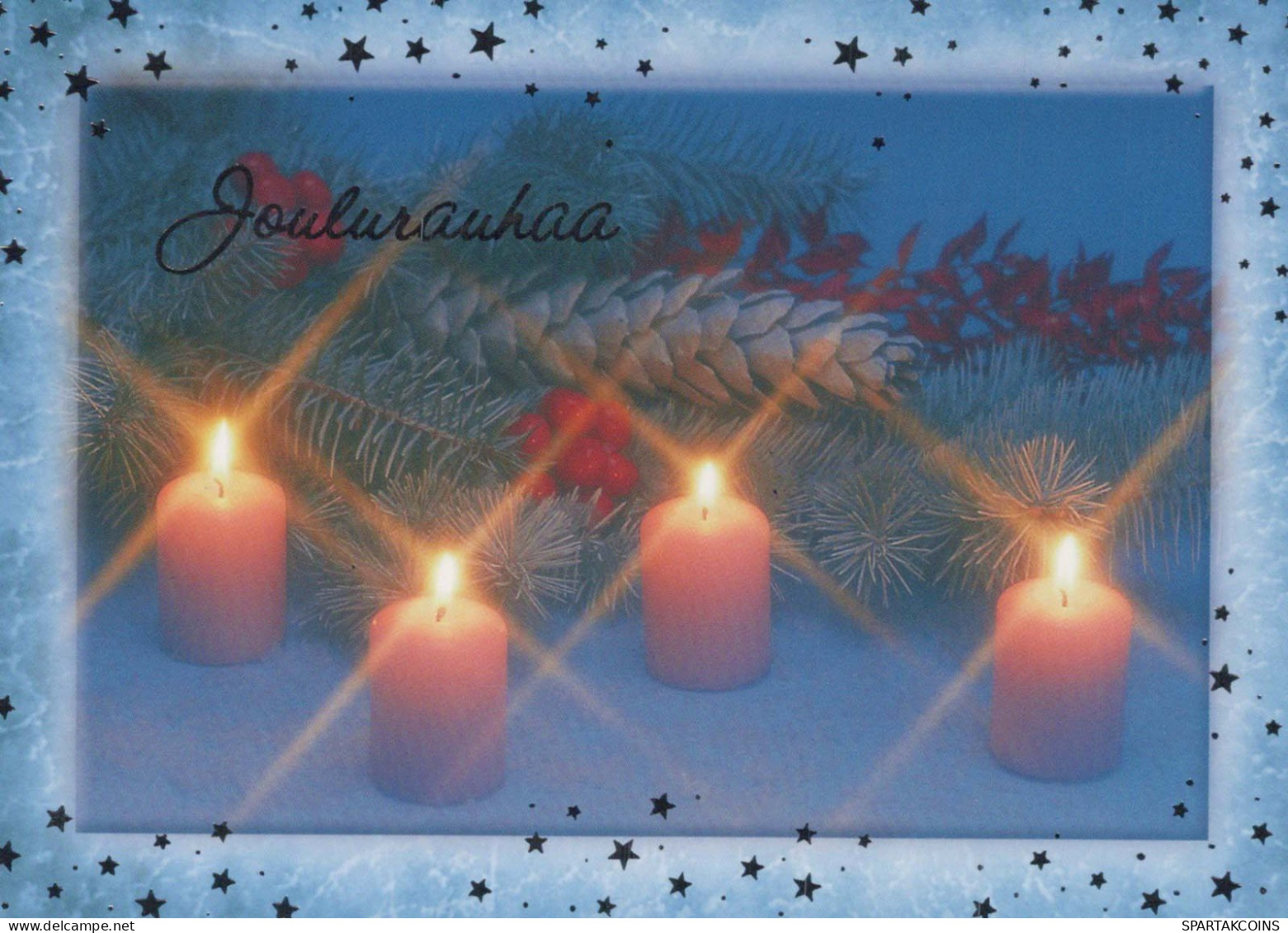 Buon Anno Natale CANDELA Vintage Cartolina CPSM #PAT677.IT - New Year
