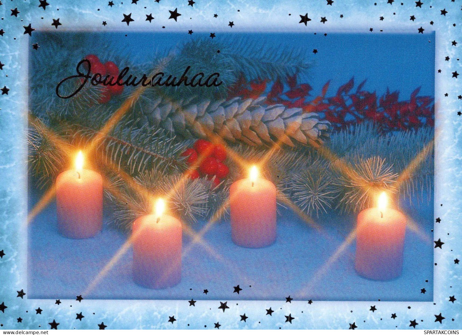 Buon Anno Natale CANDELA Vintage Cartolina CPSM #PAT677.IT - New Year
