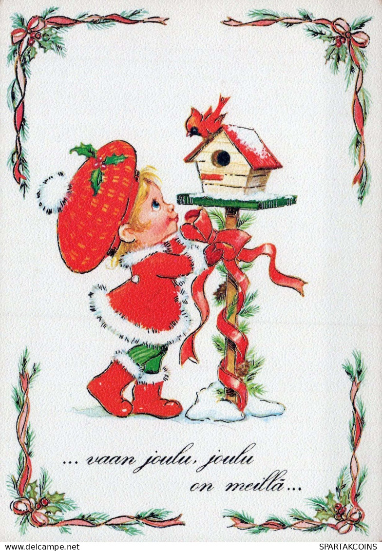 Buon Anno Natale BAMBINO Vintage Cartolina CPSM #PAS809.IT - New Year