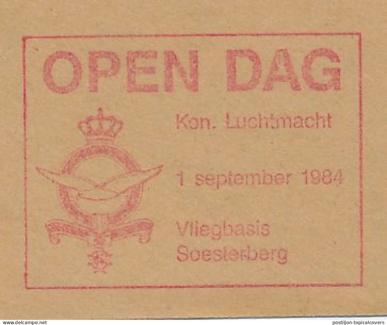 Meter Cut Netherlands 1984 Royal Netherlands Air Force - Open Day Air Base Soesterberg - Militaria