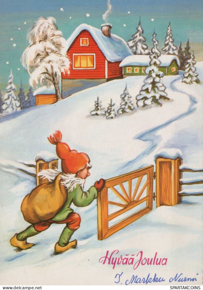 BABBO NATALE Natale Vintage Cartolina CPSM #PAK423.IT - Santa Claus