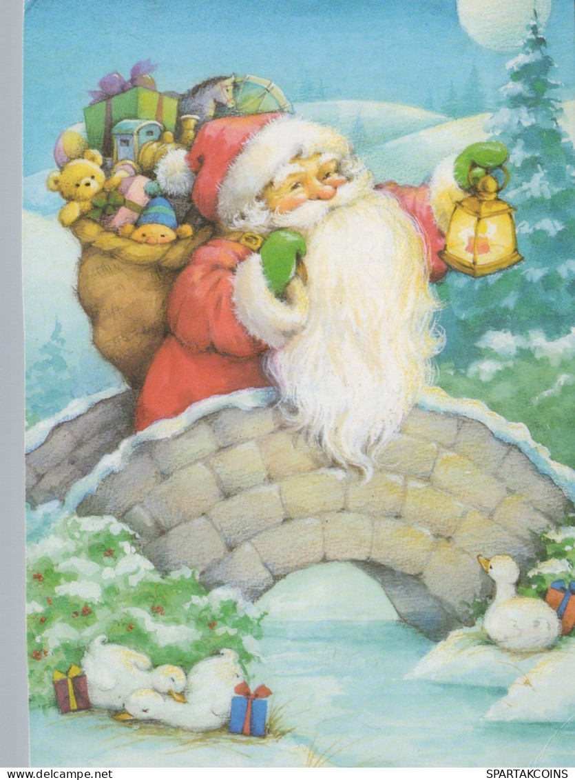 BABBO NATALE Natale Vintage Cartolina CPSM #PAK203.IT - Santa Claus