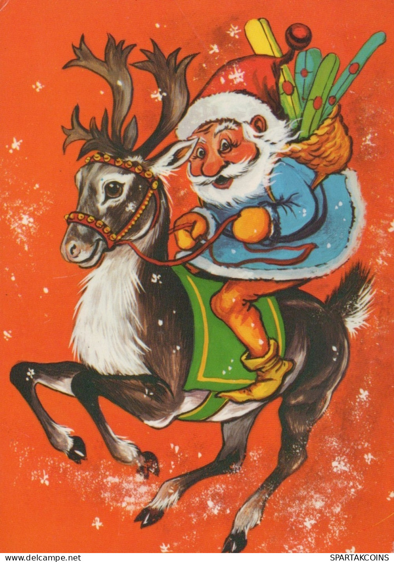 BABBO NATALE Natale Vintage Cartolina CPSM #PAJ921.IT - Santa Claus