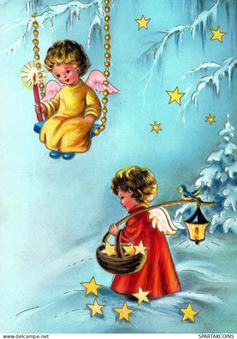 ANGELO Buon Anno Natale Vintage Cartolina CPSM #PAH925.IT - Engel