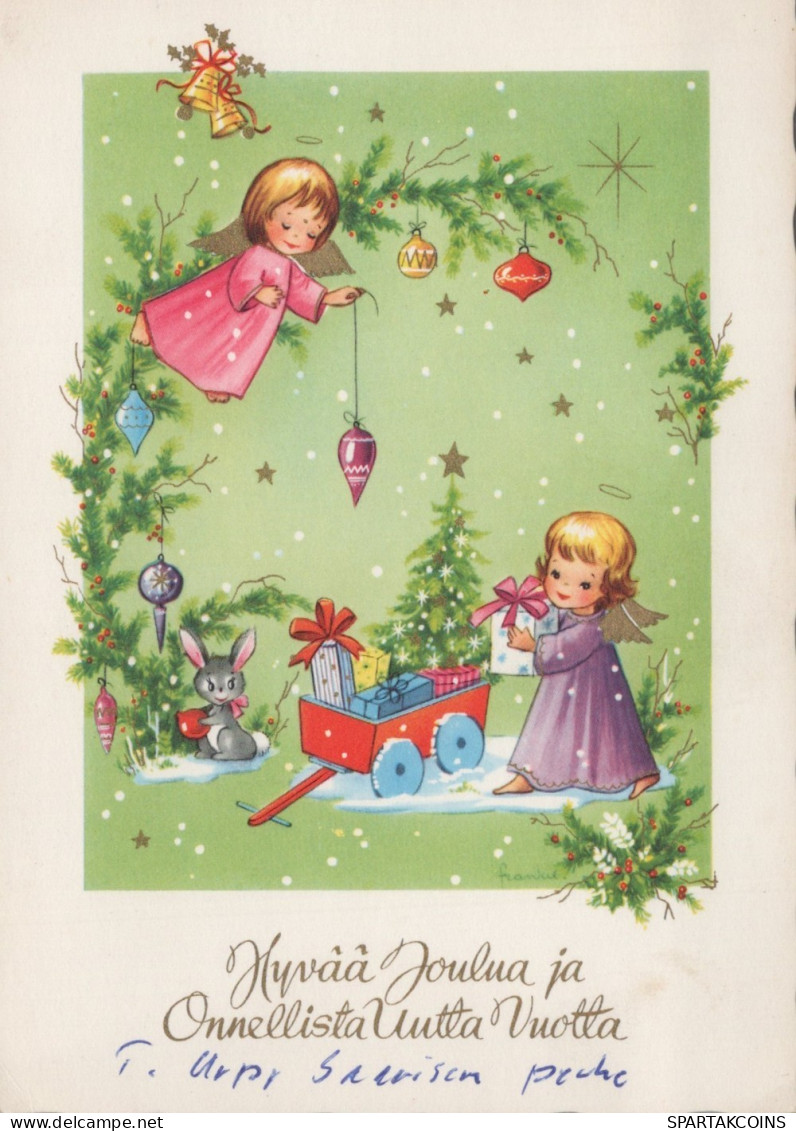 ANGELO Buon Anno Natale Vintage Cartolina CPSM #PAH109.IT - Engel