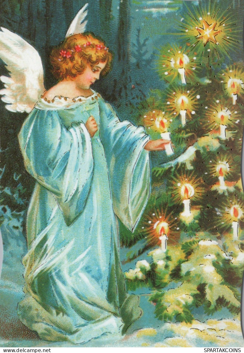 ANGELO Buon Anno Natale Vintage Cartolina CPSM #PAH617.IT - Engel