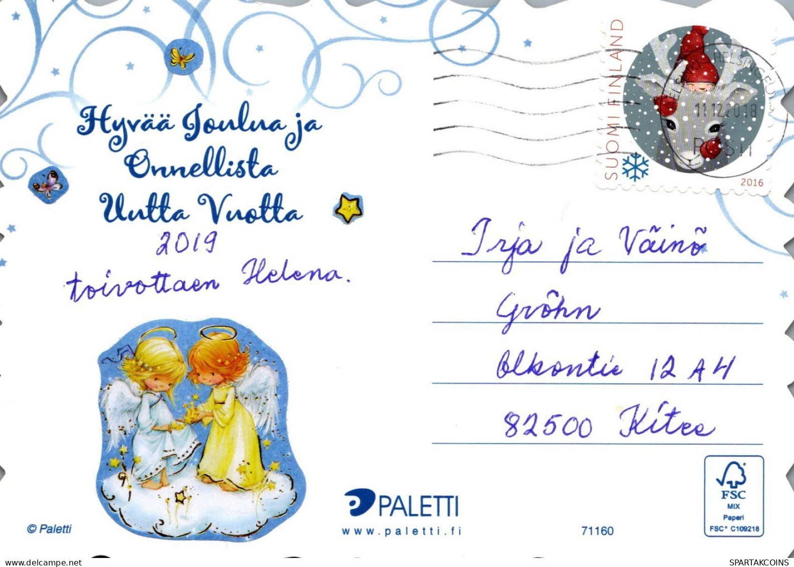 ANGELO Buon Anno Natale Vintage Cartolina CPSM #PAH557.IT - Angels