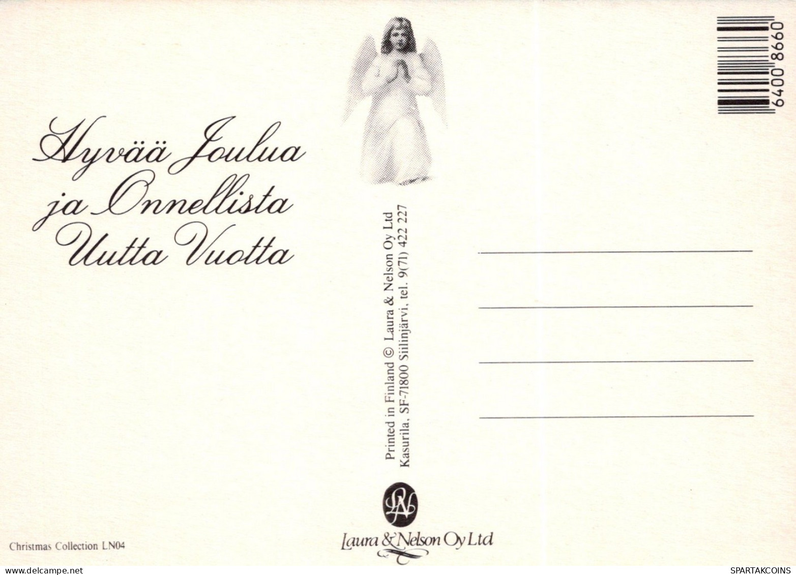 ANGELO Buon Anno Natale Vintage Cartolina CPSM #PAH859.IT - Angeles