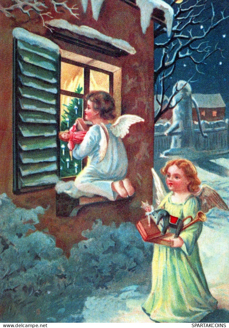 ANGELO Buon Anno Natale Vintage Cartolina CPSM #PAH859.IT - Angels