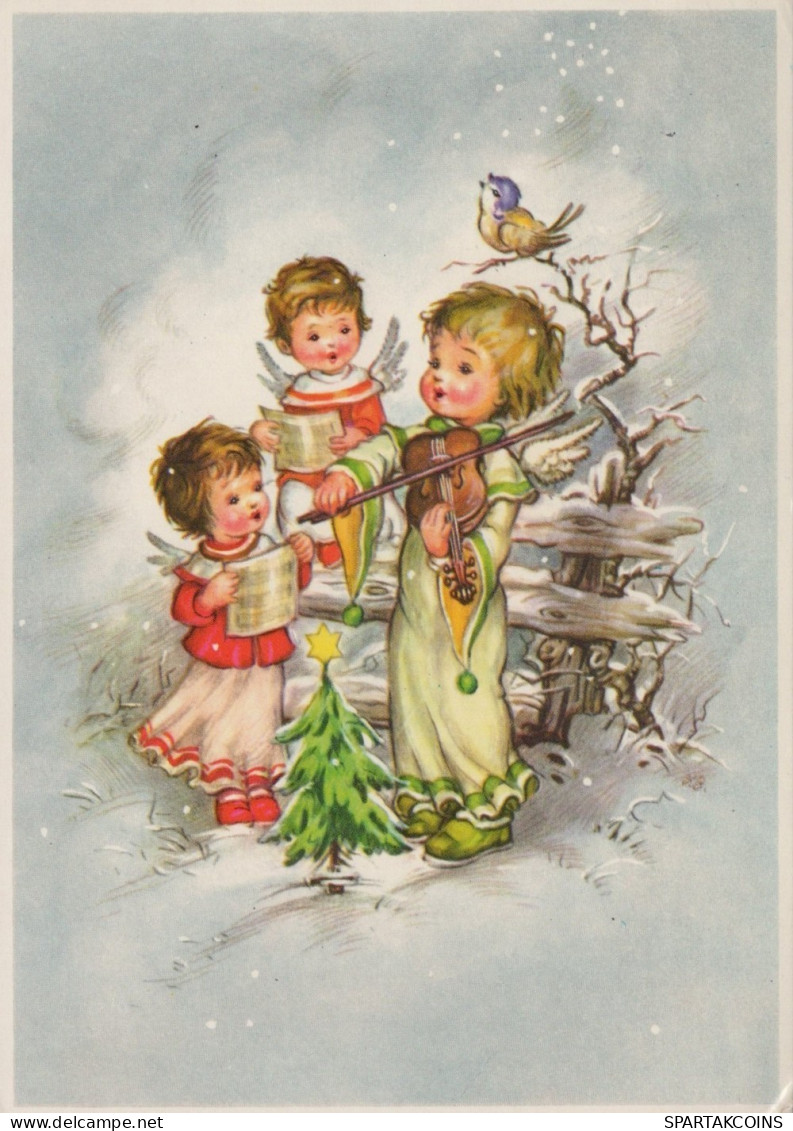 ANGELO Buon Anno Natale Vintage Cartolina CPSM #PAG923.IT - Engel