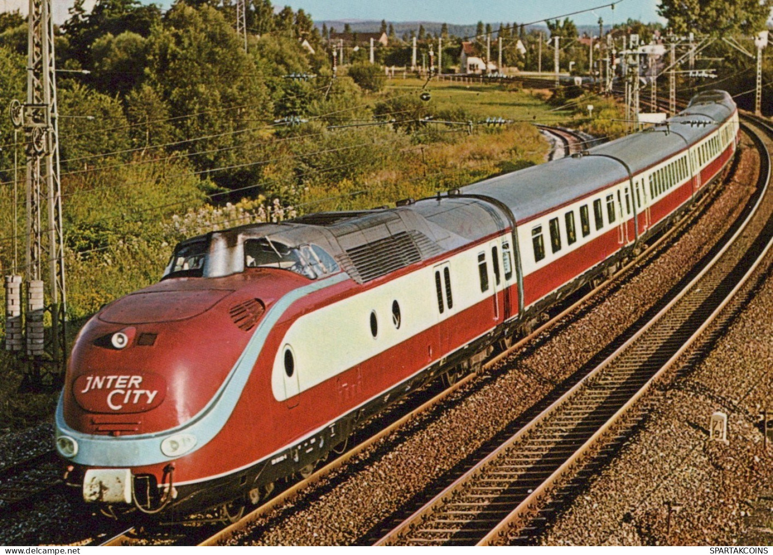 TRENO TRASPORTO FERROVIARIO Vintage Cartolina CPSM #PAA861.IT - Trains