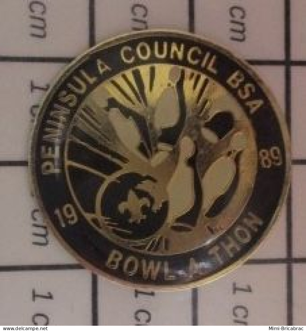 1818C Pin's Pins / Beau Et Rare / SPORTS / BOWLING BOWL-A-THON 1989 PENINSULA COUNCIL BSA - Bowling