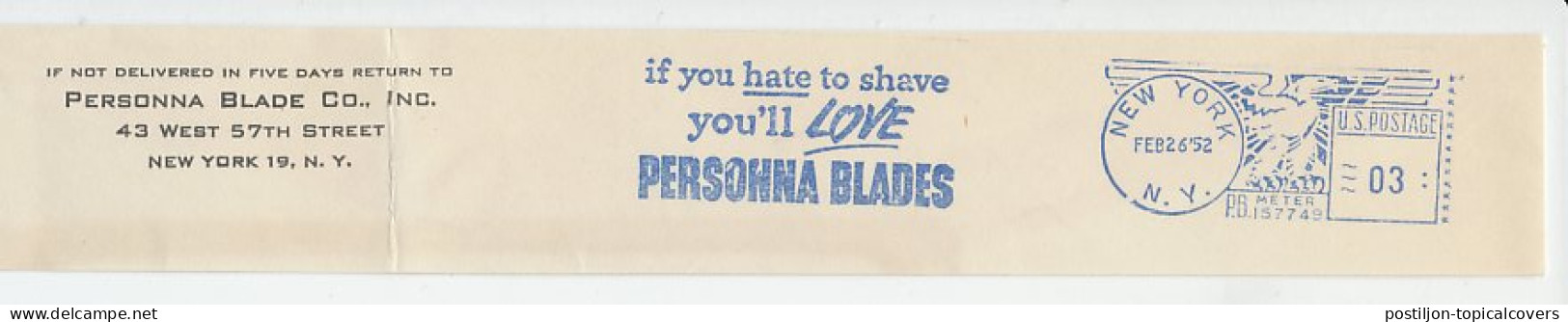 Meter Top Cut USA 1952 Shaving - Personna Razor Blades - Other & Unclassified