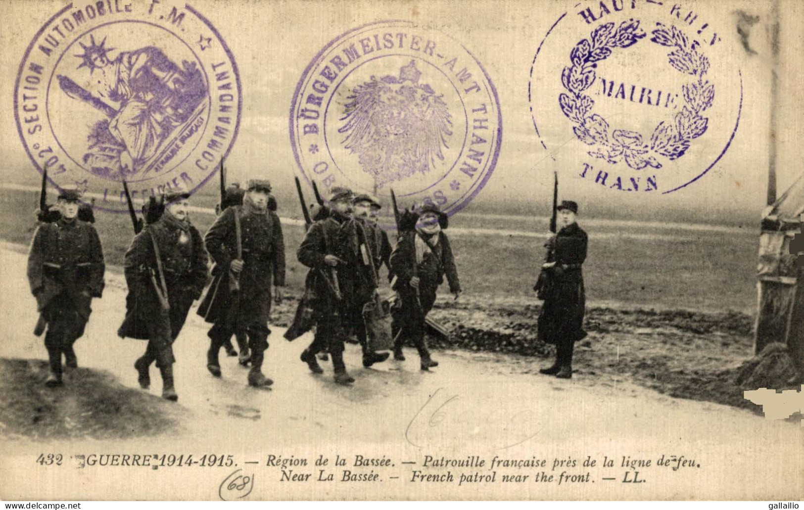 REGION DE LA BASSEE PATROUILLE FRANCAISE PRES DE LA LIGNE DE FEU - War 1914-18