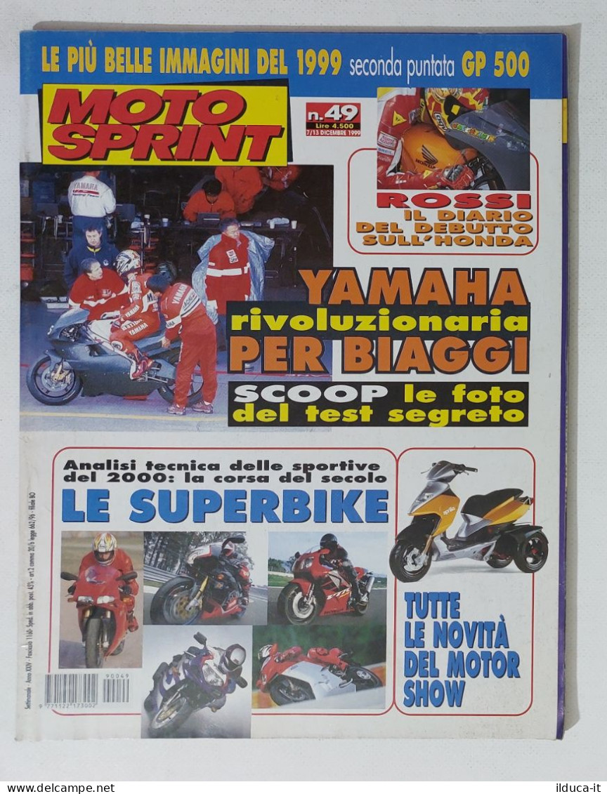 34961 Motosprint A. XXIV N. 49 1999 - Rossi Su Honda Biaggi Su Yamaha -SuperBike - Motori