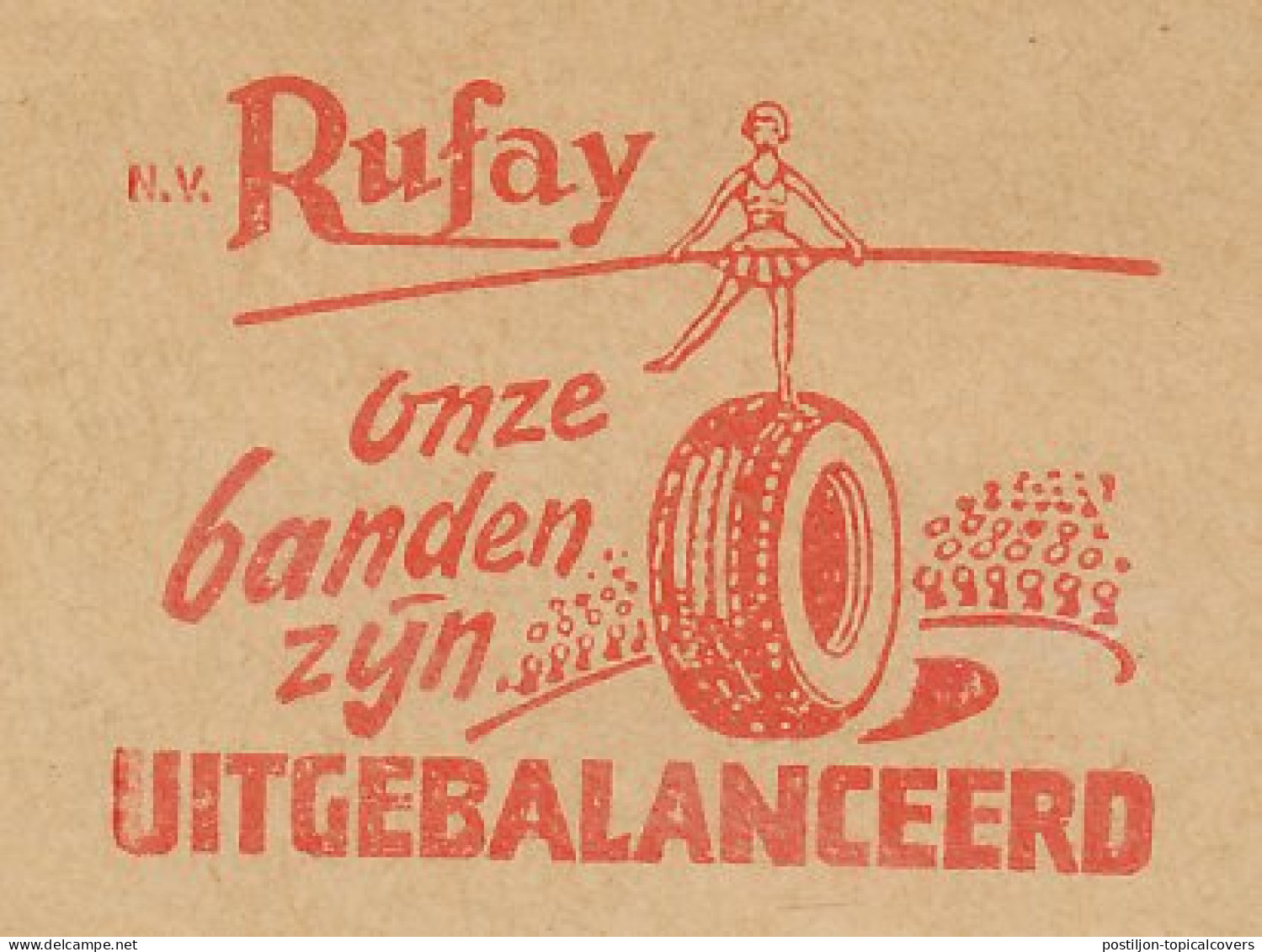 Meter Cover Netherlands 1964 Circus Performer - Balancing - Tire - Circus