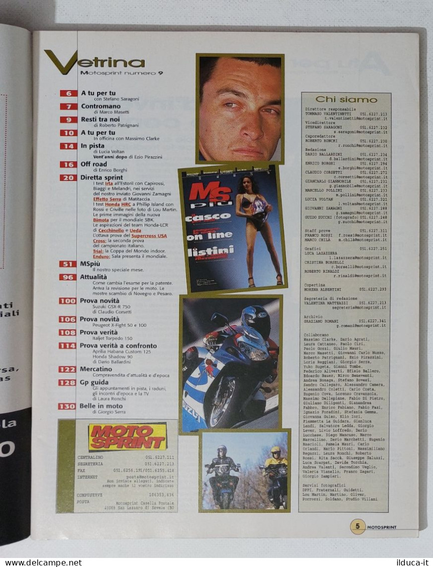 34966 Motosprint A. XXV N. 9 2000 - Prova Suzuki GSX-R 750 + Poster BMW Dakar - Moteurs