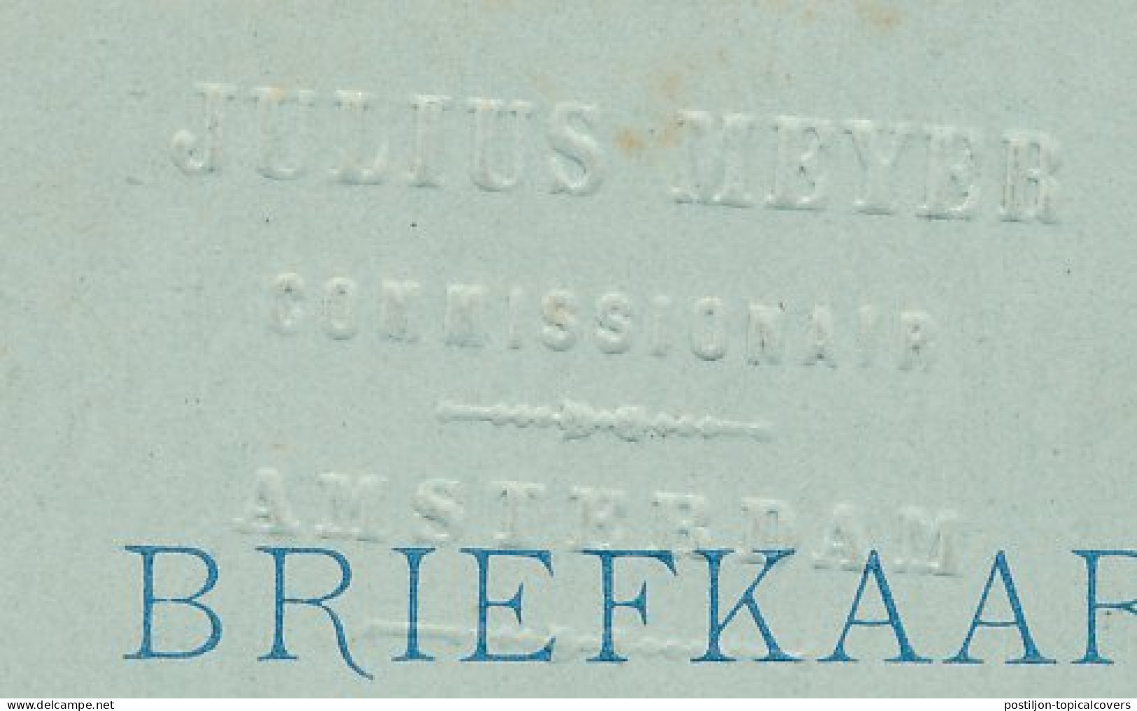 Briefkaart G. 25 Firma Blinddruk Amsterdam 1881 - Ganzsachen