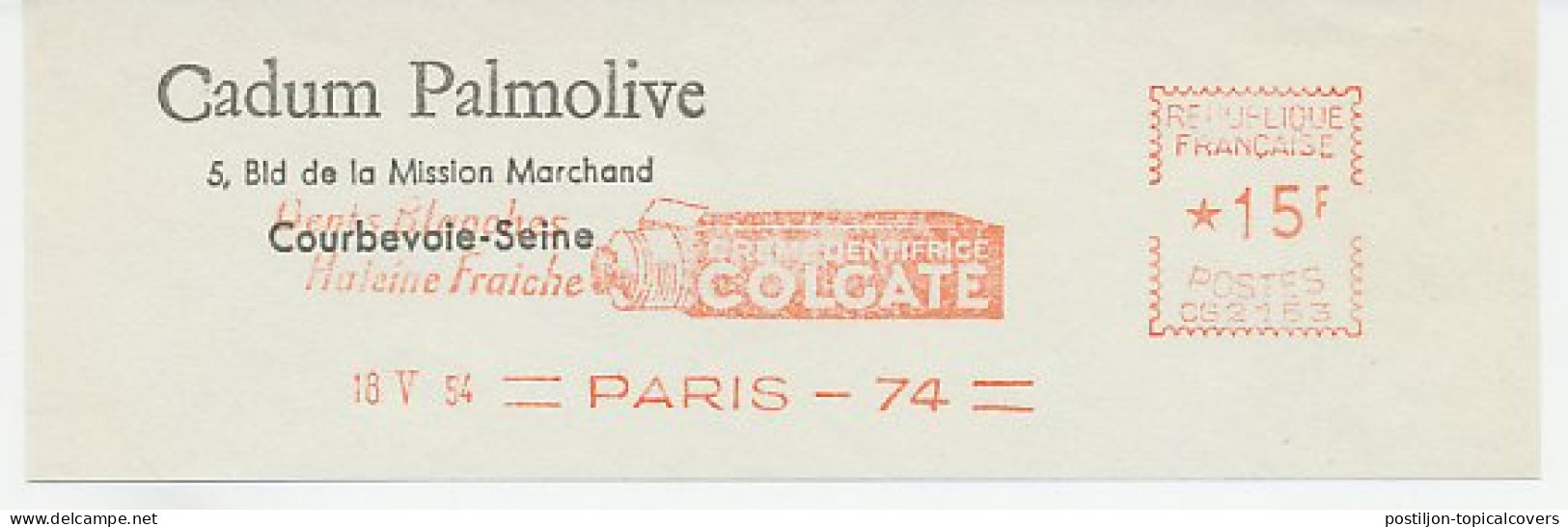 Meter Cut France 1954 Toothpaste - Colgate - Geneeskunde