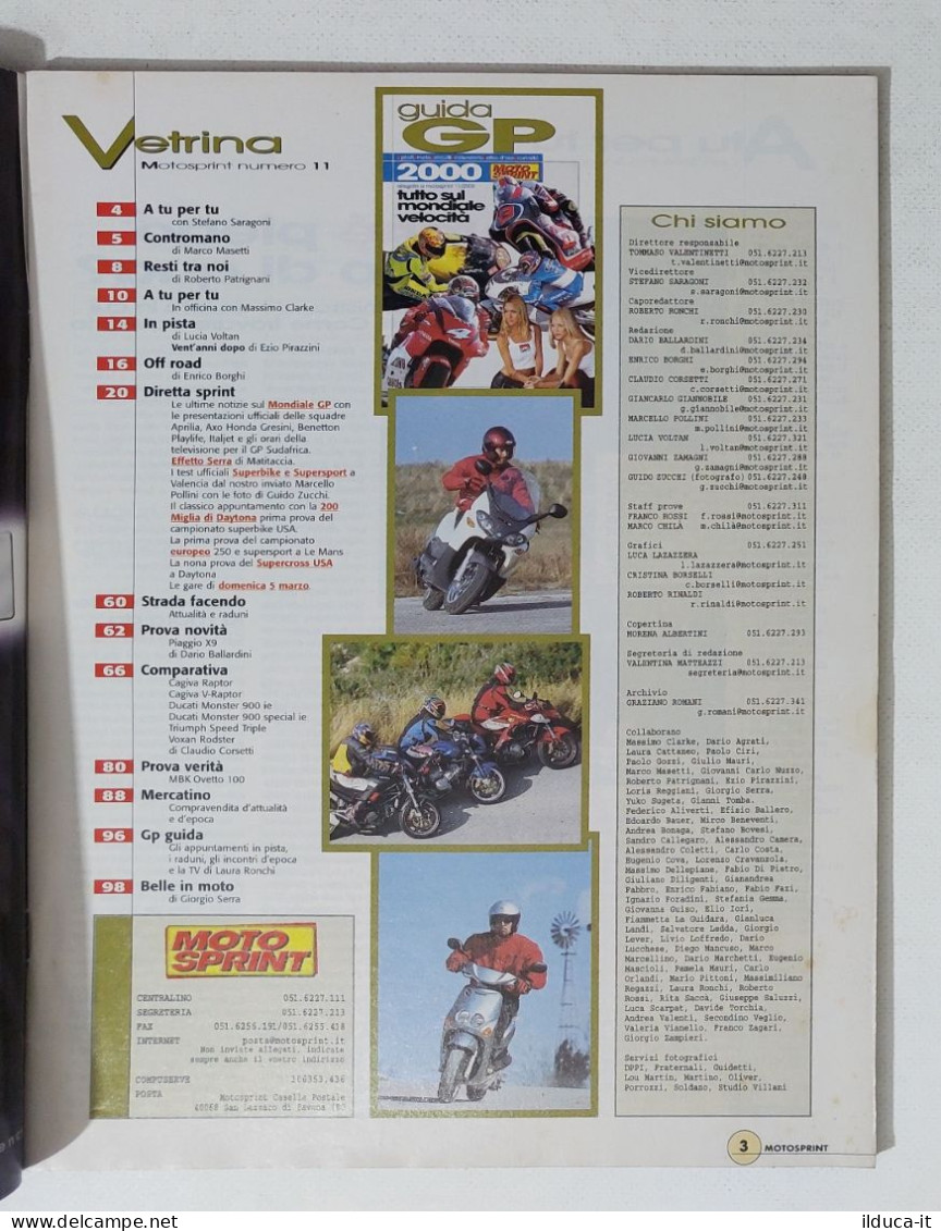 34968 Motosprint A. XXV N. 11 2000 - Ducati Monster - Cagiva Raptor - Moteurs