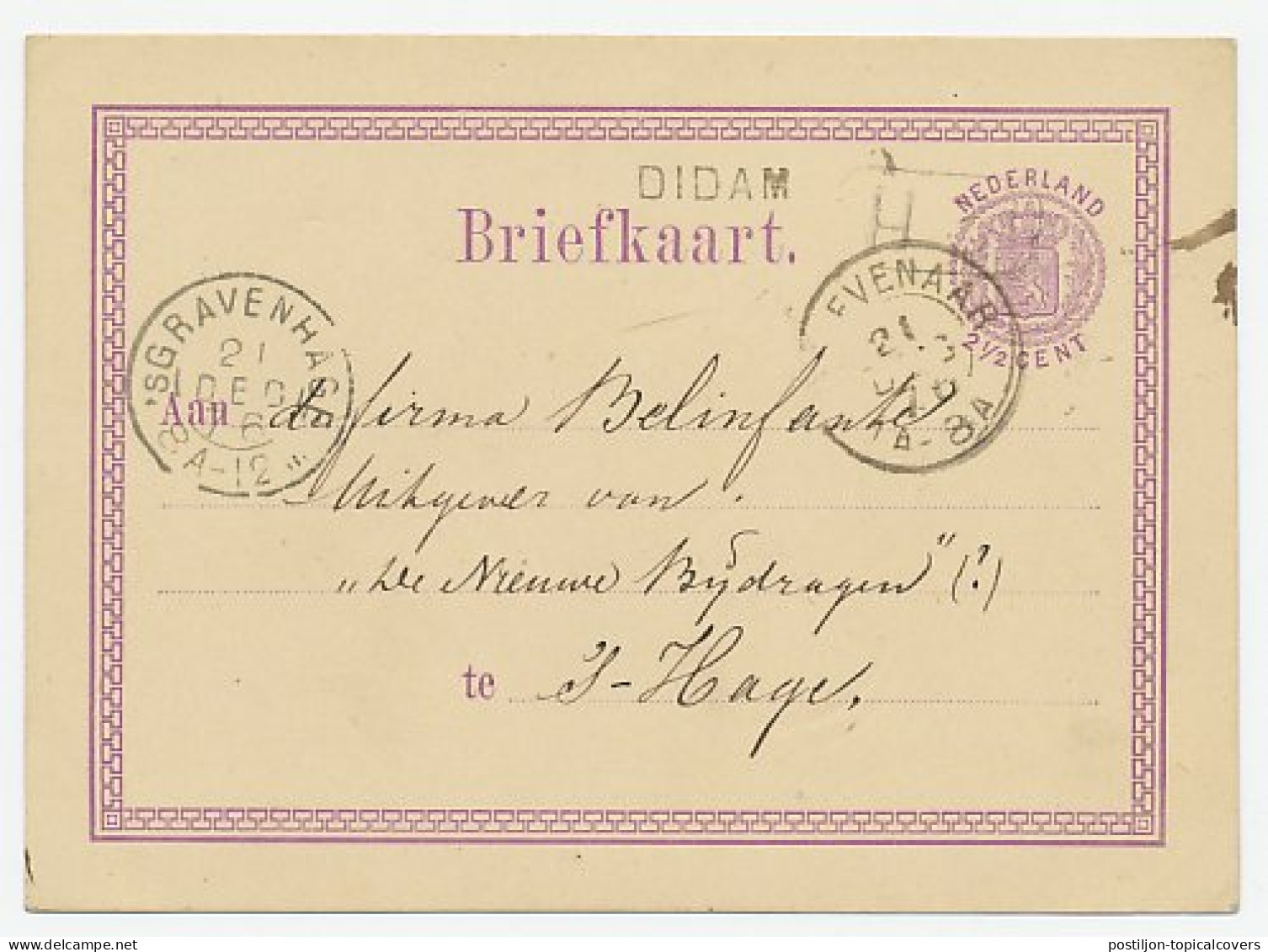 Naamstempel Didam 1876 - Storia Postale