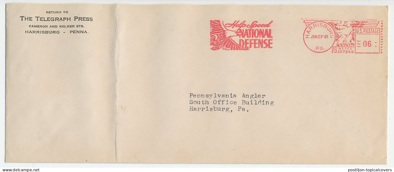 Meter Cover USA 1945 Bird Of Prey - Eagle - National Defense - Other & Unclassified