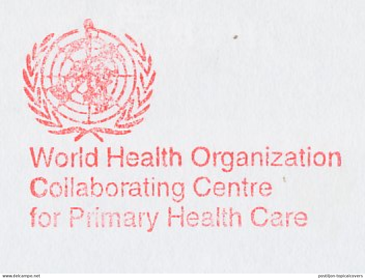 Meter Cover Netherlands 1998 WHO - World Health Organization - UN - United Nations - Utrecht - Autres & Non Classés