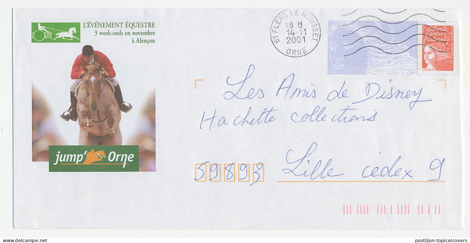 Postal Stationery / PAP France 2001 Horse Jumping - Horses