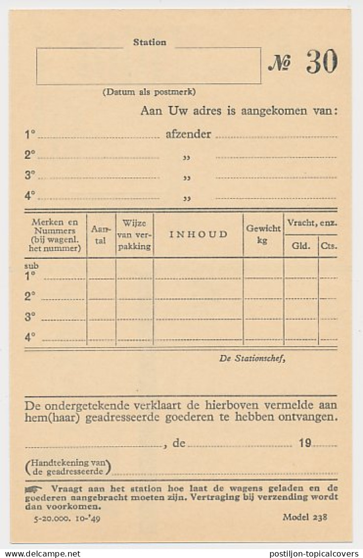 Spoorwegbriefkaart G. NS302 A - Ganzsachen