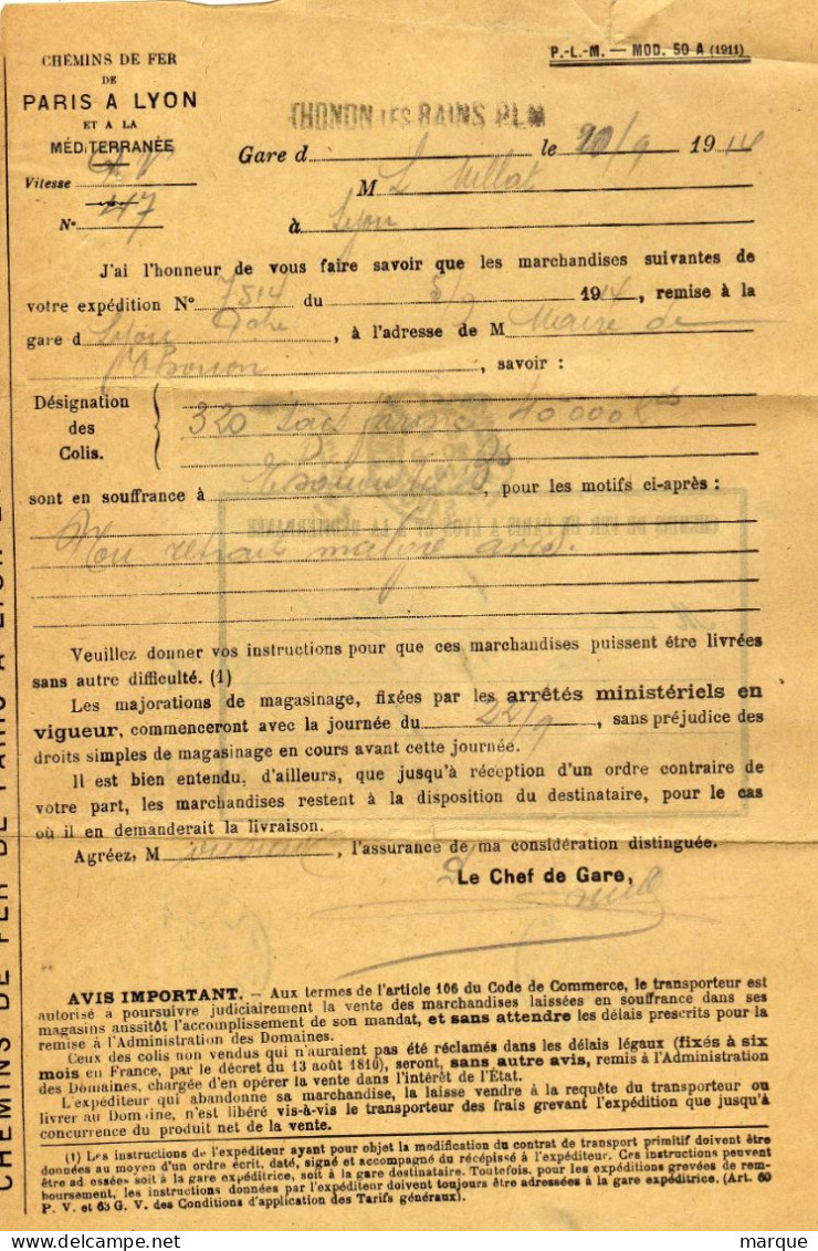 Document Avec Timbre Semeuse Valeur 10c Oblitération THONON LES BAINS 20/09/1914 - 1877-1920: Semi-moderne Periode