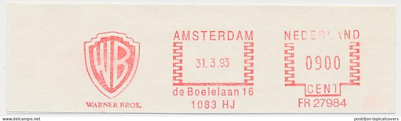 Meter Cut Netherlands 1993 - Frama 27984 Warner Bros. - Film