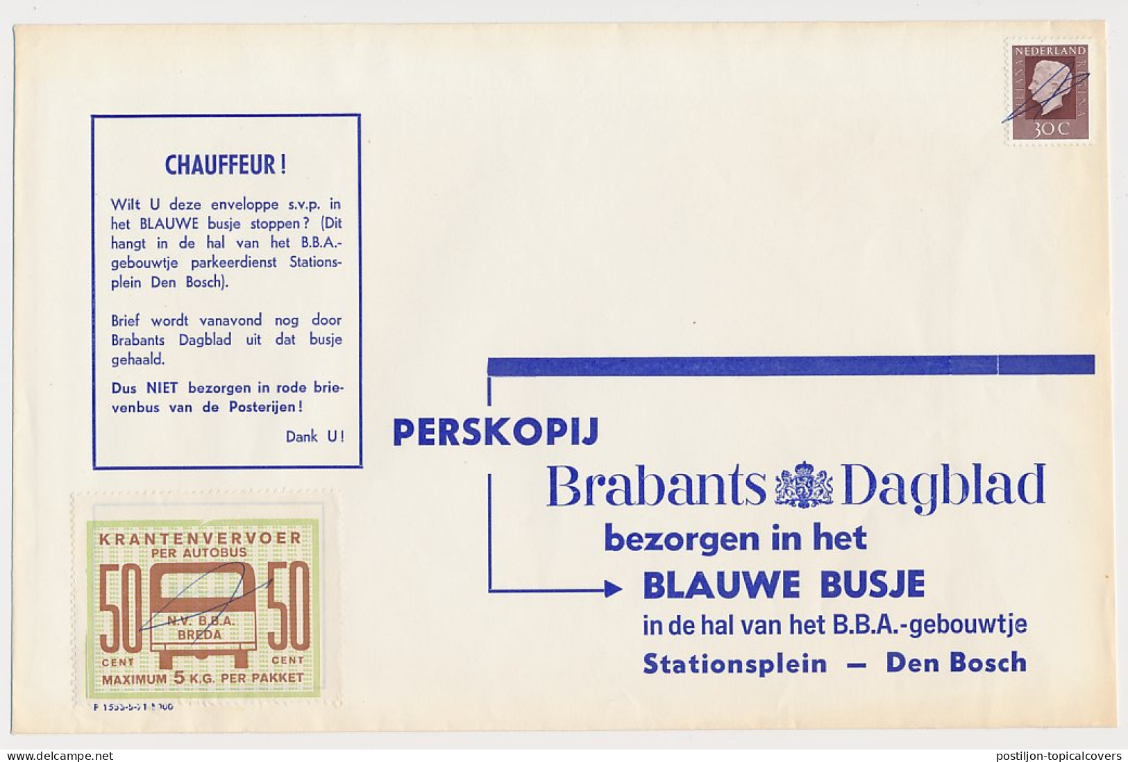 Locaal Te S Hertogenbosch - N.V. B.B.A. Vrachtzegel 50 CENT - Ohne Zuordnung