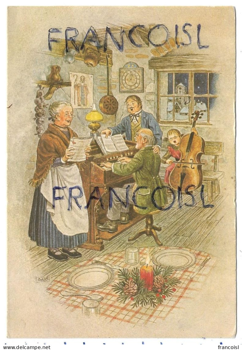 Famille De Musiciens, Orgue Portatif, Violoncelle, Portrait De St-Nicolas - New Year