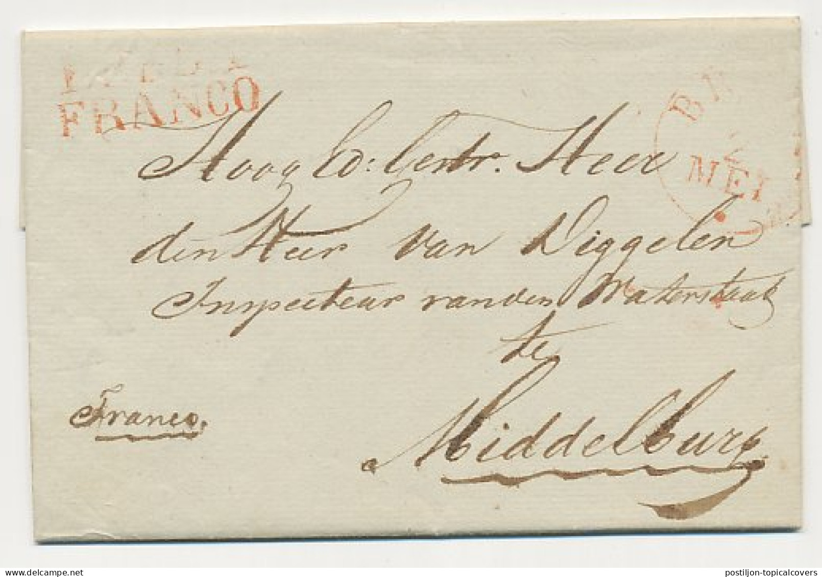 Distributiekantoor Raamsdonk - Breda - Middelburg 1835  - ...-1852 Vorläufer