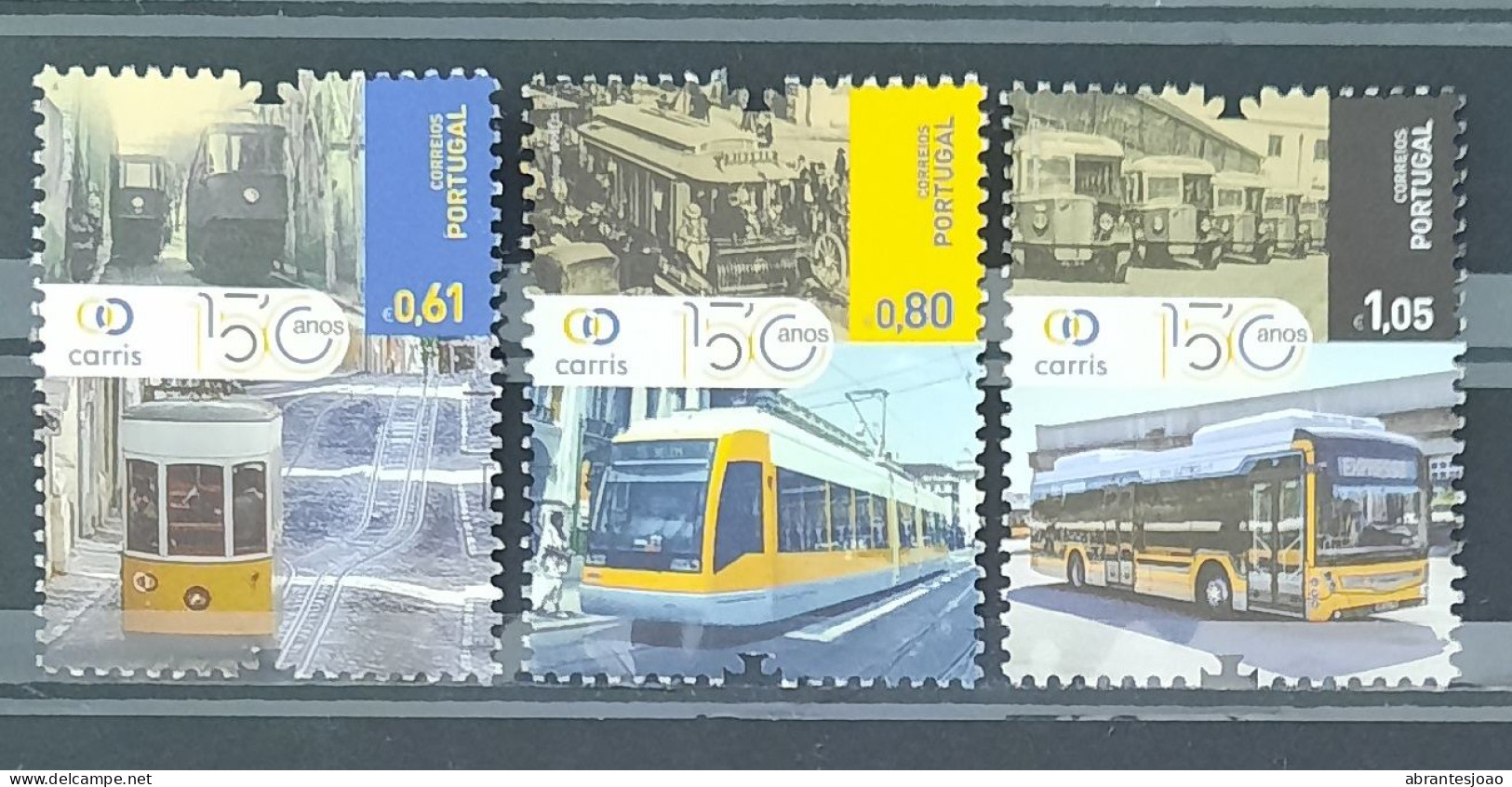 2023 - Portugal - MNH - 150 Years Of Carris - Company Of Urban Transports Of Lisboa - 3 Stamps - Unused Stamps