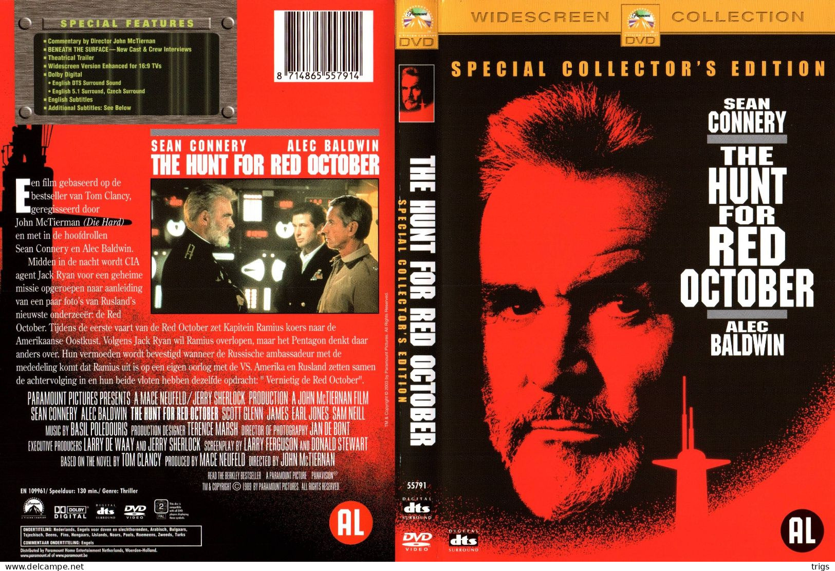 DVD - The Hunt For Red October - Policiers