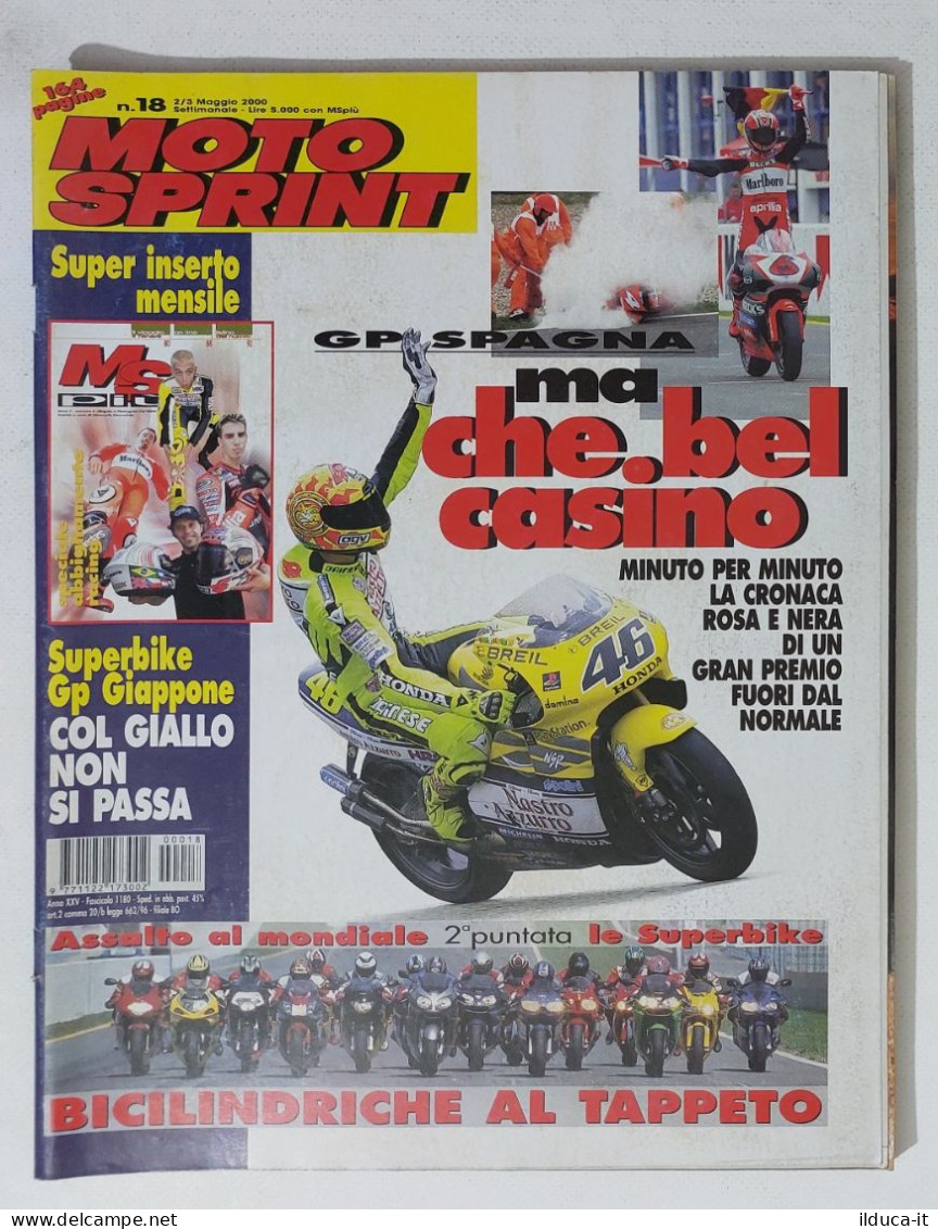 34975 Motosprint A. XXV N. 18 2000 - GP Spagna Valentino Rossi + Inserto - Engines