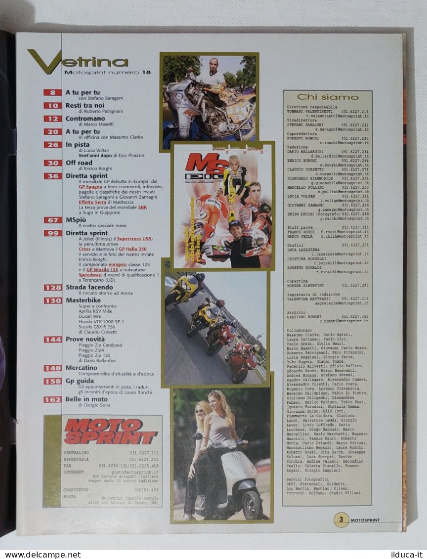 34975 Motosprint A. XXV N. 18 2000 - GP Spagna Valentino Rossi + Inserto - Moteurs