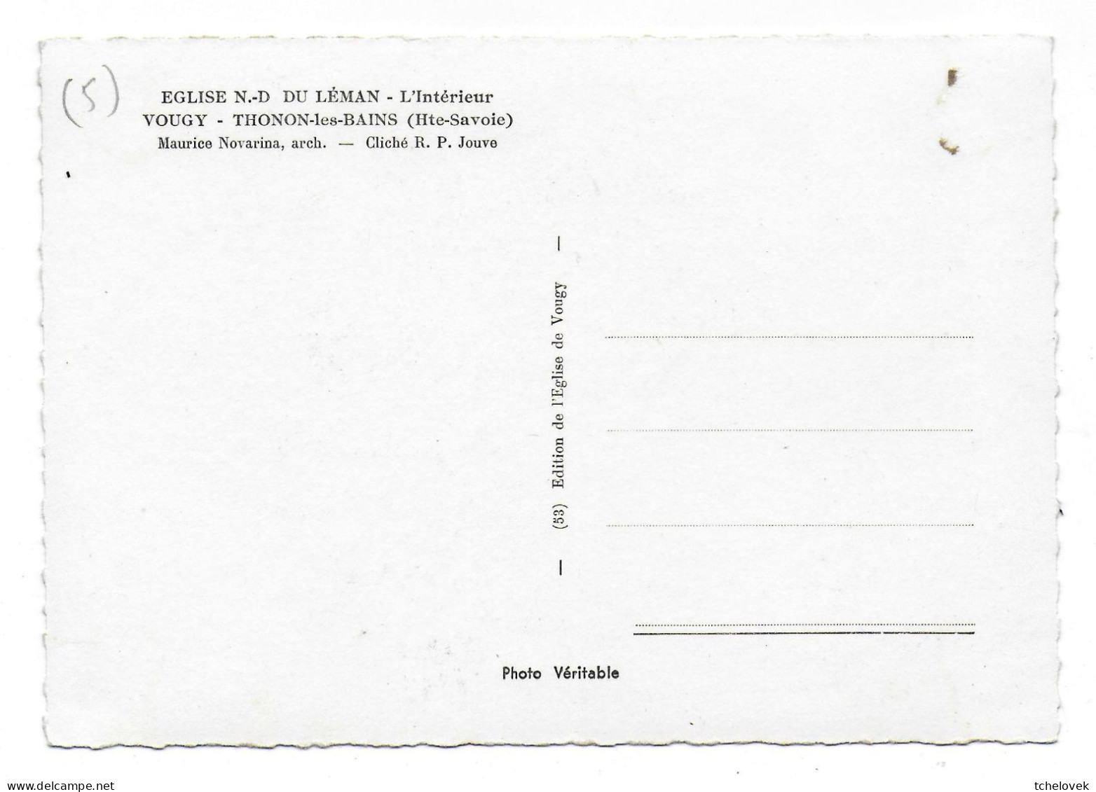 (74). Thonon Vongy. Notre Dame Du Leman (3) & (4) & (5) - Thonon-les-Bains