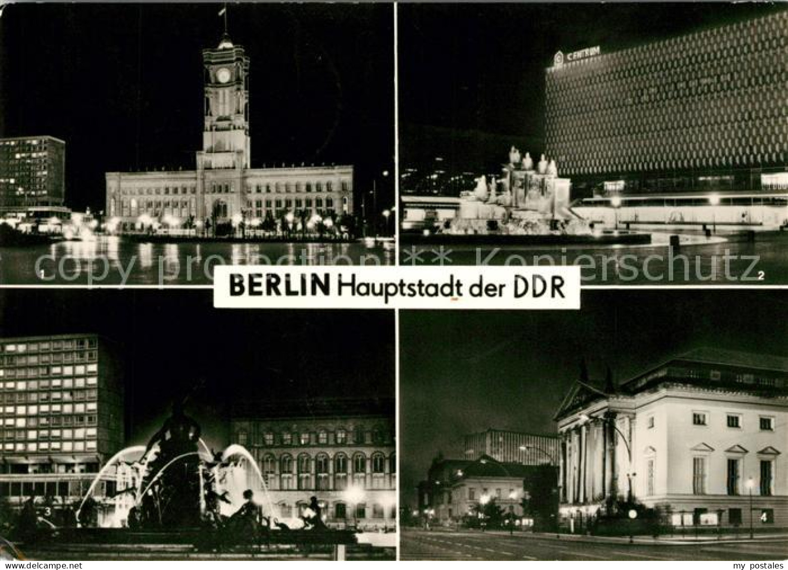 73099915 Berlin Rathaus Neptunbrunnen Warenhaus Centrum Deutsche Staatsoper Berl - Autres & Non Classés