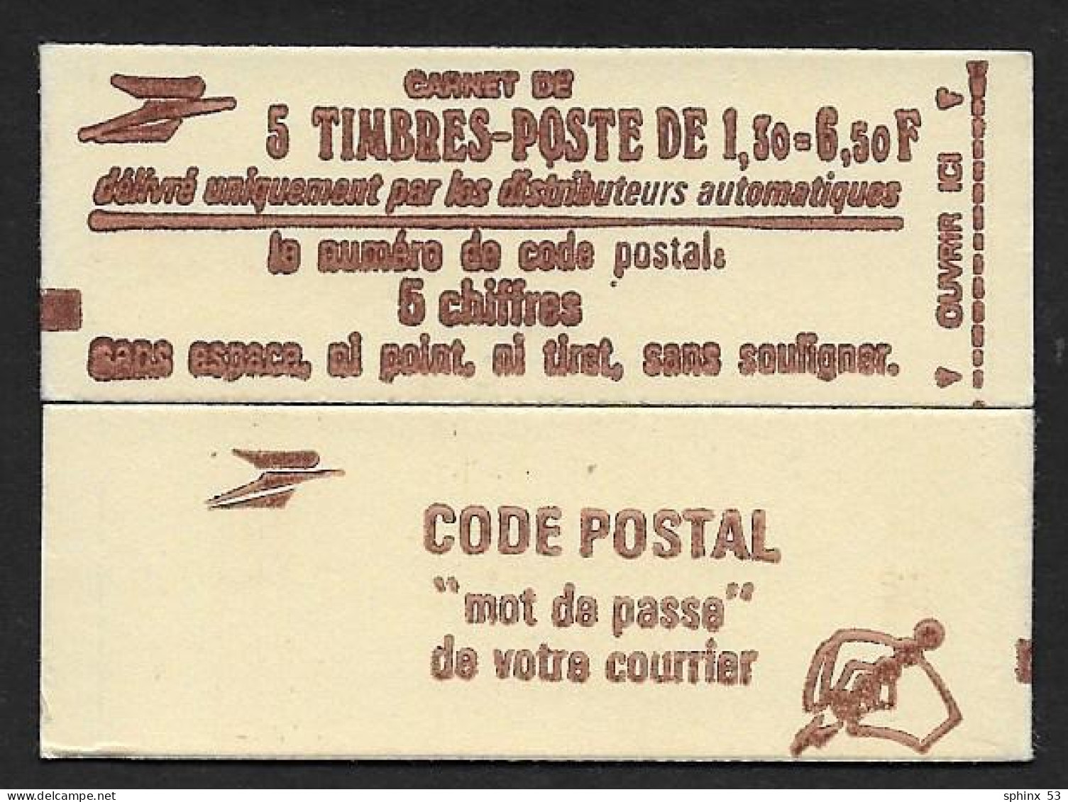 Un Carnet Guillochis Violet N° Gu 2b (période Sabine) - Proofs, Unissued, Experimental Vignettes