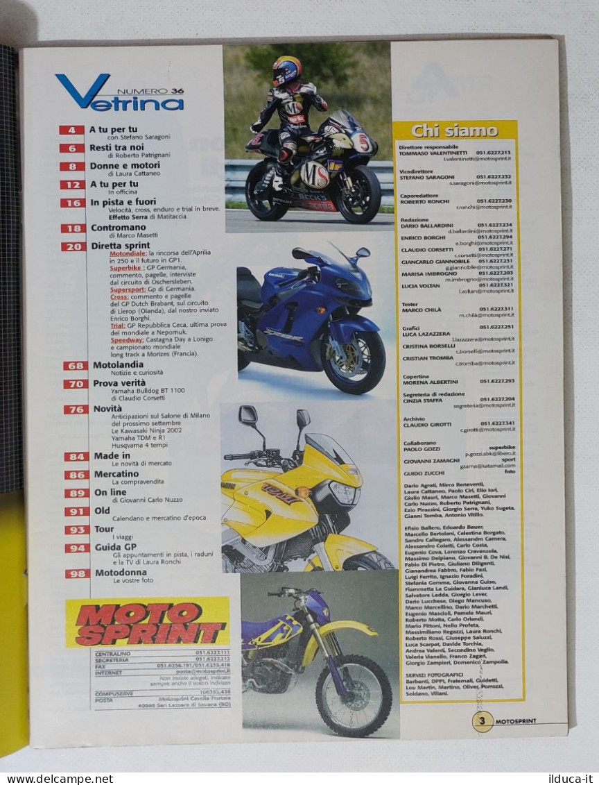 35004 Motosprint A. XXVI N. 36 2001 - Ducati Campione Superbike - Moteurs