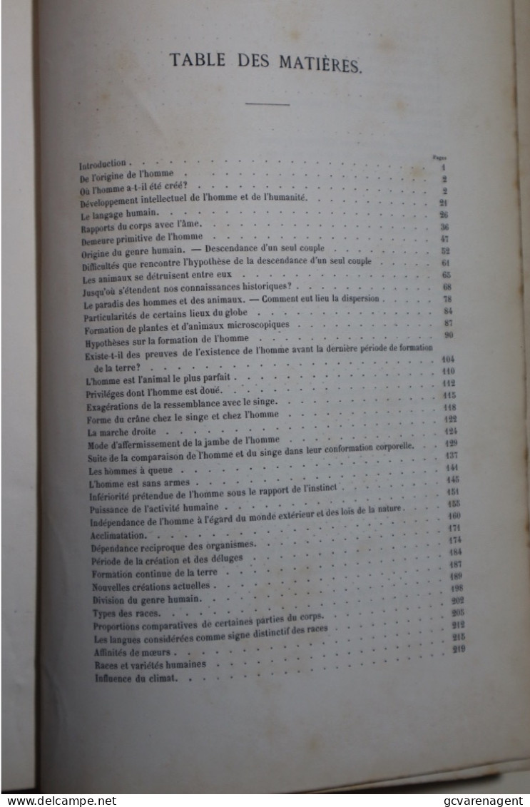 L'HOMME PROBLEMES ET MERVEILLES DE NATURE HUMAINE PAR W.F.A. ZIMMERMAN 1865 -796 PAGES BON ETAT 250X170X40MM VOIR IMAGES
