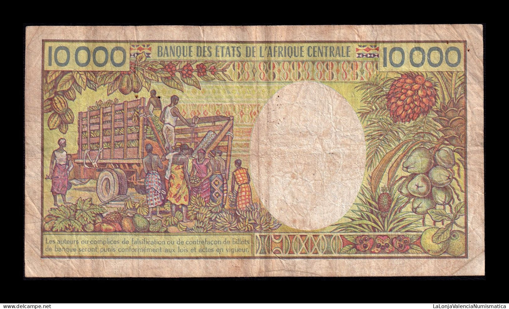 Congo 10000 Francos 1983 Pick 7 Bc/Mbc F/Vf - Republic Of Congo (Congo-Brazzaville)