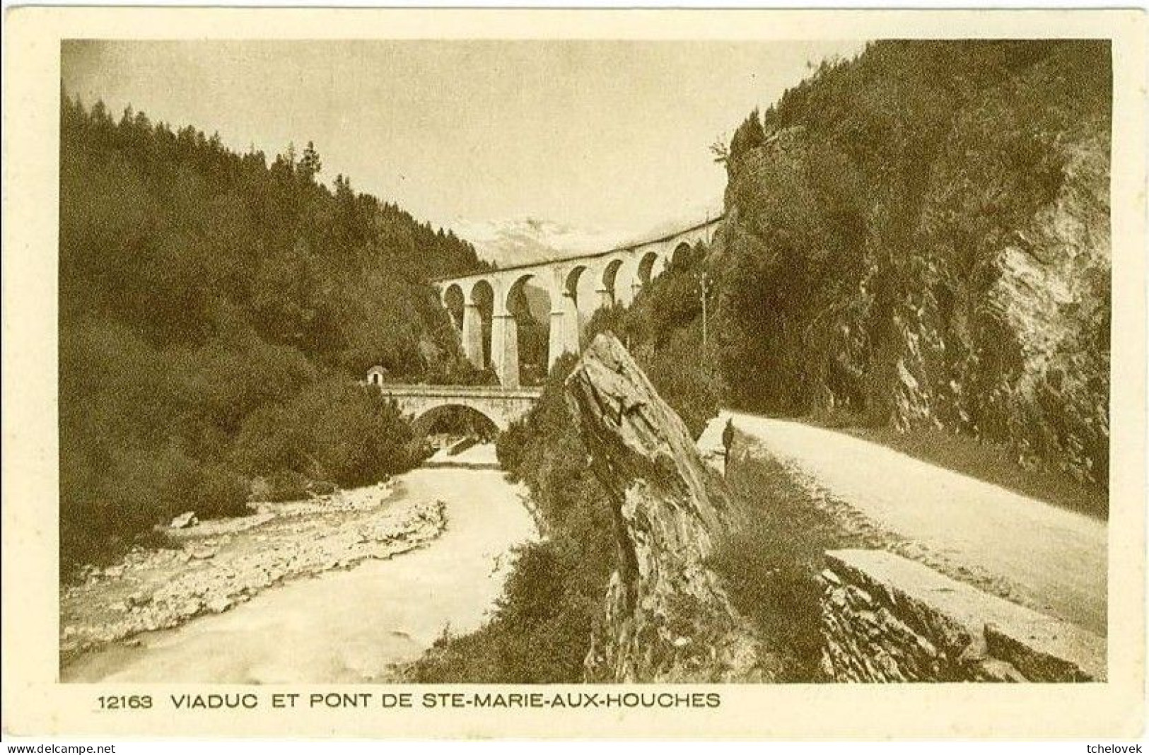 (74). CPA 12163 Viaduc Et Pont De Ste Marie Aux Houches.  Les Houches Neuve - Autres & Non Classés